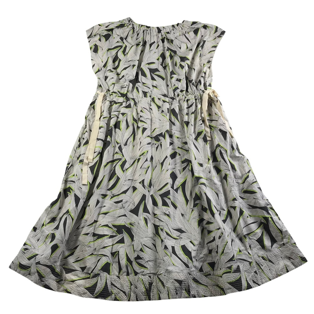 Banana Republic XXL Leaf Print Cotton Midi Dress Black Green White 743531-02-1